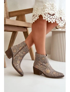 Dámské Boty Na Zip Vzor Zlaté model 21106958 - Kesi