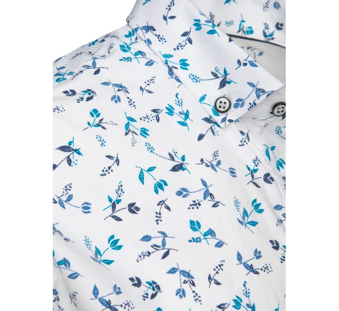 Pánská bílá košile s krátkým rukávem FashionStreet KX1039