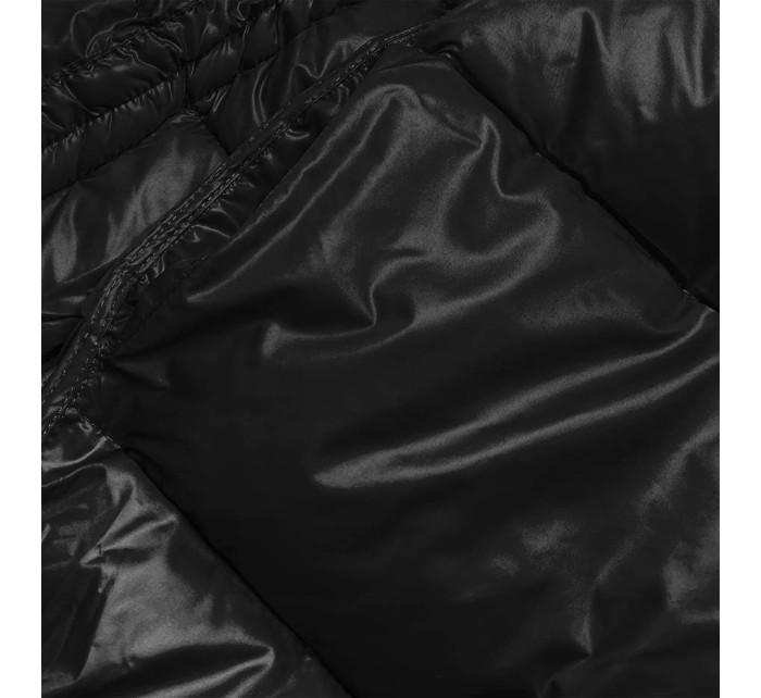 Béžovo-černá oboustranná oversize bunda (H-1088-91)