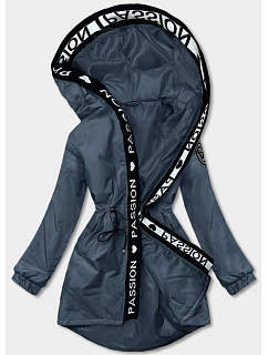 Dámská oversize parka modrá (B8080-72)