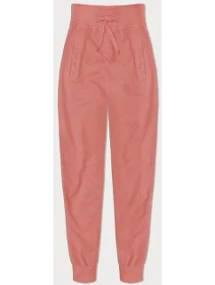 Tenké teplákové kalhoty v lososové barvě (CK03-37)