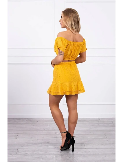 Hořčicová model 18746813 sada - K-Fashion
