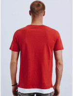 Červené pánské tričko Dstreet RX4651 s potiskem