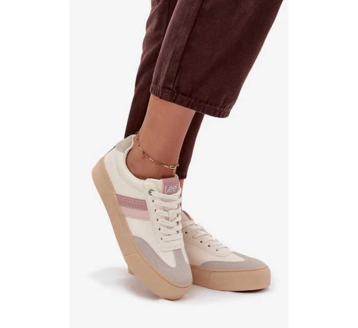 Dámské nízké tenisky LEE Ailani Women Low – ecru bílá Dámské nízké tenisky LEE Ailani Women Low – ecru bílá
