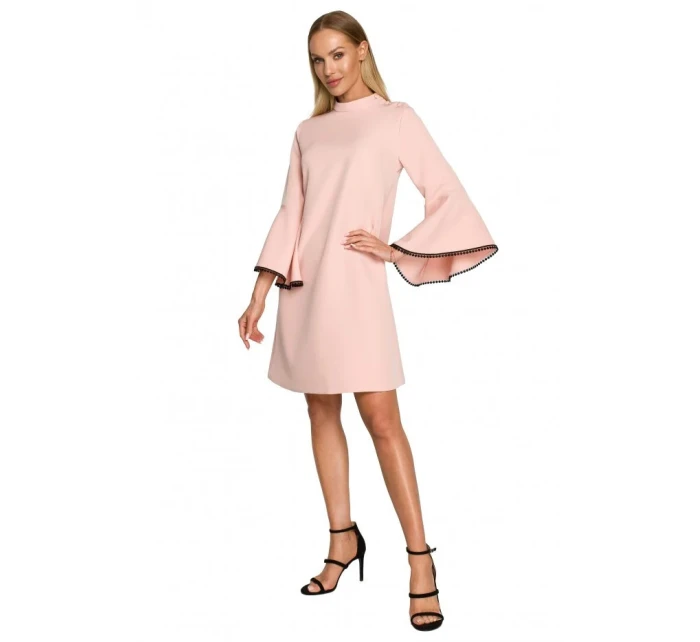 Dámské šaty model 21217802 Pudr růžová - Moe Dámské šaty model 21217802 Pudr růžová - Moe