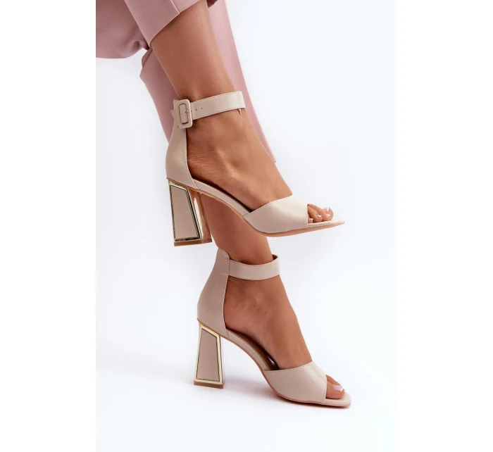 Sandály na podpatku model 197089 Step in style Sandály na podpatku model 197089 Step in style