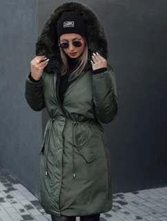 Dámská zimní bunda TRENDNEL s oboustrannou kapucí zelená FashionStreet TY4589
