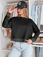 Dámská máslová mikina oversize s přívěskem NUBISS černá FashionStreet RY2802