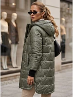 kurtka damska przejściowa z kapturem zielona model 22352960 - FashionStreet kurtka damska przejściowa z kapturem zielona model 22352960 - FashionStreet