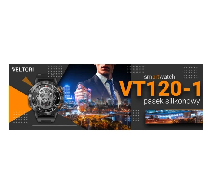 Černý silikonový řemínek model 21805551 - VELTORI