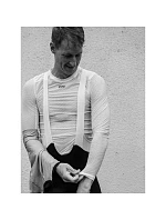 Cyklistické tričko POC ESSENTIAL LAYER LS – bílé