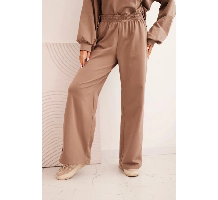 Dámská bavlněná souprava se širokými nohavicemi a dlouhým rukávem mikiny fango