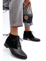 Dámské Šněrovací Botky Černé model 21637609 - Boto