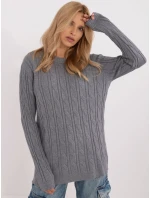 Sweter AT SW model 20463772 ciemny szary - FPrice