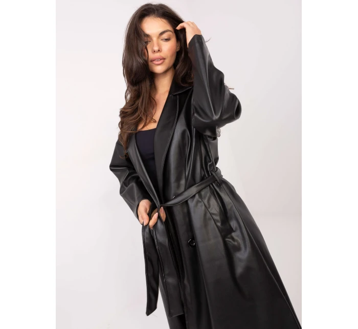 Płaszcz IT PL model 21334838 czarny - FPrice Płaszcz IT PL model 21334838 czarny - FPrice