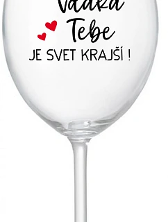 JE  priehľadný pohár na víno 350 ml model 22163863 - Giftela