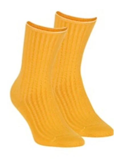 Netlačící dámské žebrované ponožky W.997