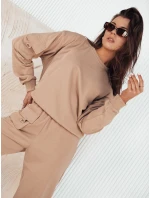 Dámská tepláková souprava beige model 21973926 - Dstreet Dámská tepláková souprava beige model 21973926 - Dstreet