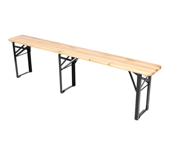 PIKNIKOVÝ BAROVÝ SET DŘEVĚNÝ STŮL A 2 LAVICE