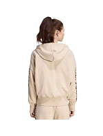 Dámská mikina  Essentials Animal Print 3Stripes FullZip béžová, model 22382851 - ADIDAS