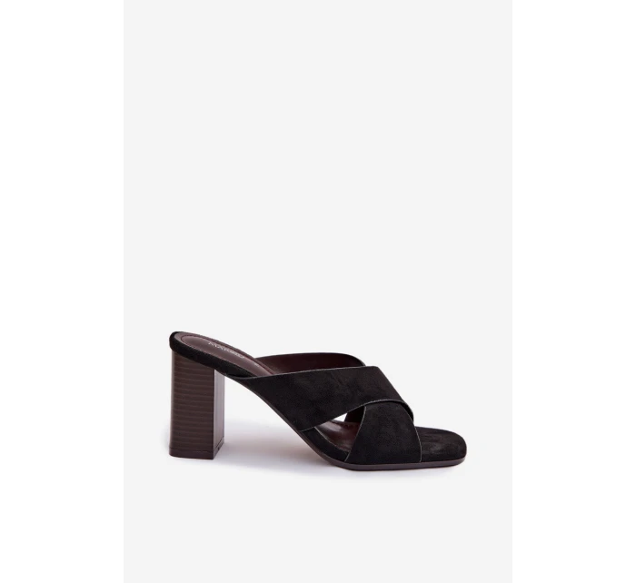 Dámské sandály na podpatku Černé model 21951362 - Boto