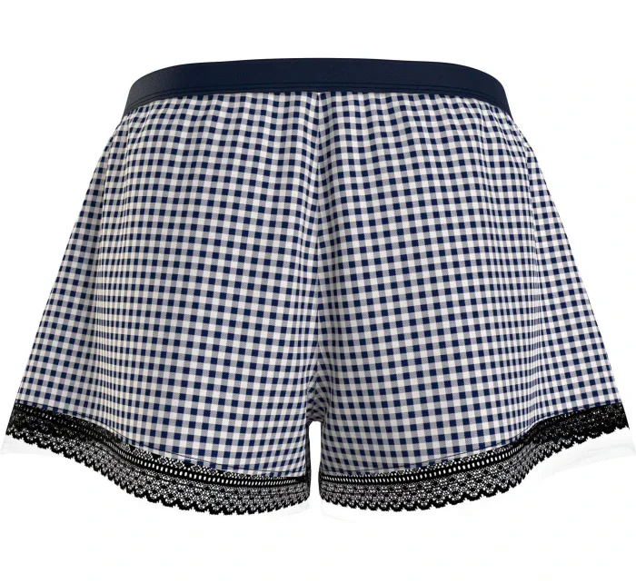 Dámské pyžamové šortky WOVEN SHORT PRINT UW0UW04944 02G tm. modro-bílé - Tommy Hilfiger Dámské pyžamové šortky WOVEN SHORT PRINT UW0UW04944 02G tm. modro-bílé - Tommy Hilfiger