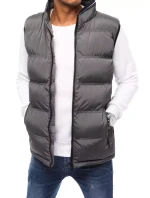 FashionStreet šedá pánská prošívaná vesta TX4087