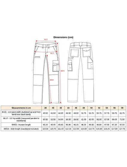 795 Pracovní kalhoty s convoy grey model 22514320 - WK 795 Pracovní kalhoty s convoy grey model 22514320 - WK
