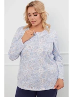 Italská móda Jovita long sp barva:print/blue Italská móda Jovita long sp barva:print/blue