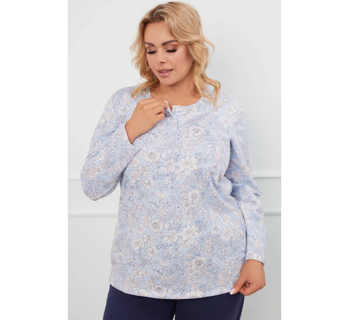 Italská móda Jovita long sp barva:print/blue Italská móda Jovita long sp barva:print/blue