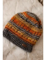 Čepice s fleecem Patrycja K254 oranžová+černá Čepice s fleecem Patrycja K254 oranžová+černá