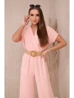 Kombinéza s ozdobným páskem v pase model 21092545 - K-Fashion