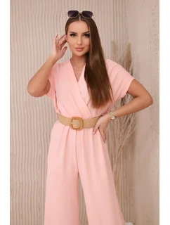 Kombinéza s ozdobným páskem v pase model 21092545 - K-Fashion