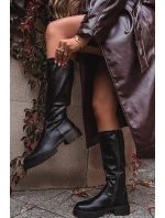 Dámské kozačky z ekologické kůže Černé model 21714832 - Boto