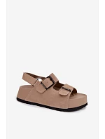 Semišové sandály na platformě Big Star model 22064119 Béžové - Big Star Shoes