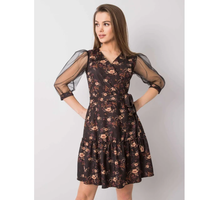 Šaty LK SK 508378.31P černá a béžová