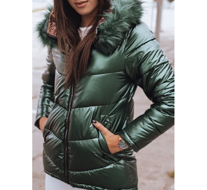 Dámská prošívaná zimní bunda zelená Dstreet model 21963924 - FashionStreet