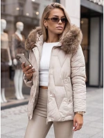 Dámská zimní bunda beige Dstreet model 21970516 - FashionStreet Dámská zimní bunda beige Dstreet model 21970516 - FashionStreet