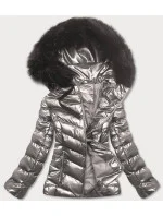 BŁYSZCZĄCA DAMSKA KURTKA ZIMOWA Z KAPTUREM model 21243713 - J.STYLE BŁYSZCZĄCA DAMSKA KURTKA ZIMOWA Z KAPTUREM model 21243713 - J.STYLE