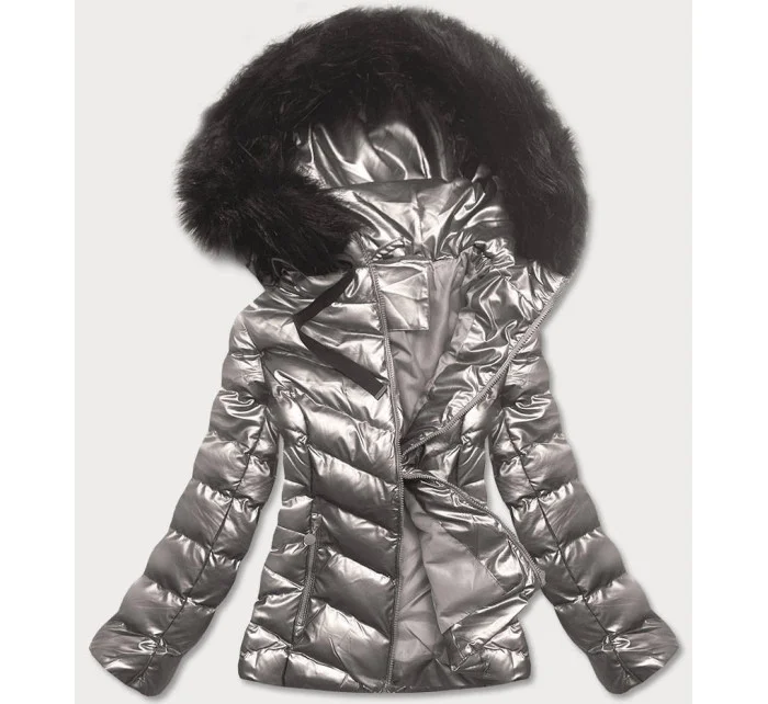 BŁYSZCZĄCA DAMSKA KURTKA ZIMOWA Z KAPTUREM model 21243713 - J.STYLE BŁYSZCZĄCA DAMSKA KURTKA ZIMOWA Z KAPTUREM model 21243713 - J.STYLE