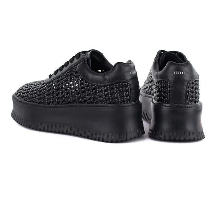 Dámské tenisky na platformě polobotky černé model 22081662 - Hikvision