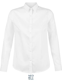 NEOBLU Blaise Women Mikro keprová halenka s dlouhým rukávem 24.3183 optic white