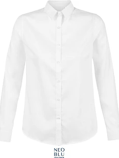 Women keprová halenka s dlouhým rukávem  white model 22499890 - NEOBLU