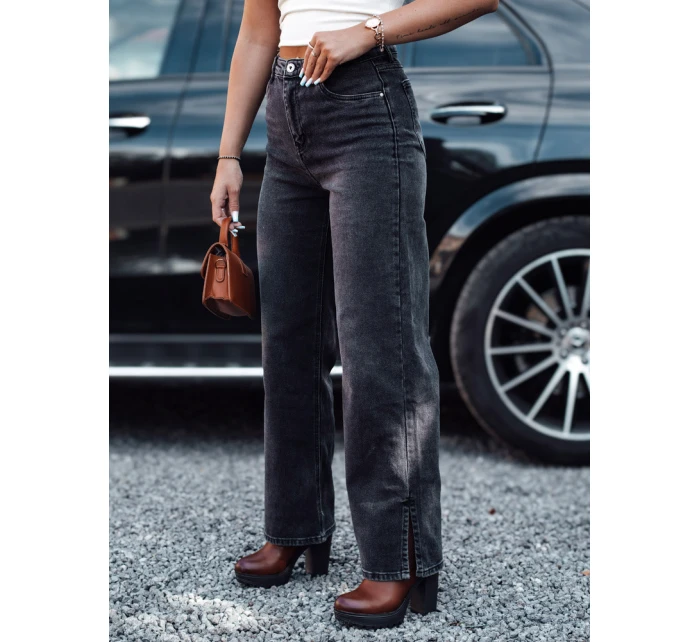 JEANDII dámské džínové pytlovité kalhoty s odřením černé FashionStreet UY2209