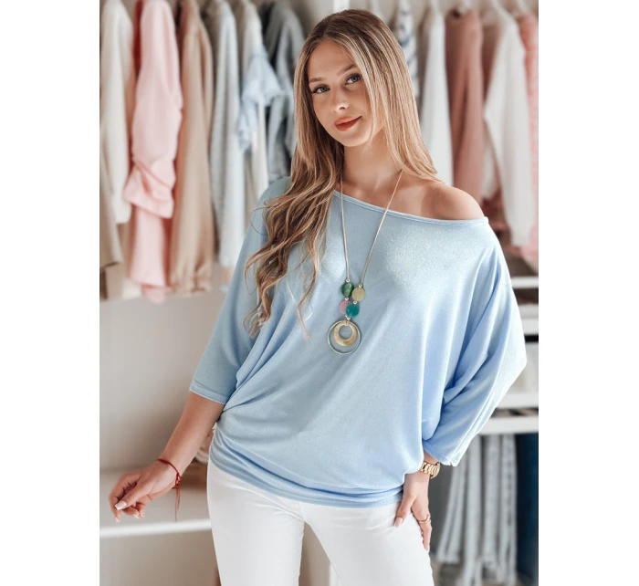 Dámská máslová halenka oversize s přívěskem modrá Dstreet model 21985617 - FashionStreet