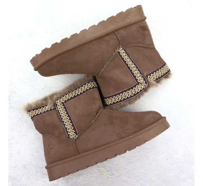 Dámské sněhule semišové hnědé Potocki model 21906182