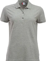Clique Classic Marion S/S Dámské piqué polo z těžké bavlny 67.8246 grey melange