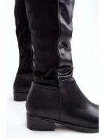 Dámské kožené kotníkové boty SBarski HY27098A černé