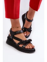 Dámské sandály s mašlí D&A CR956 Černé