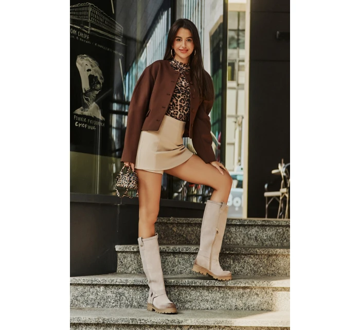 Dámské Semišové Kozačky  Lewski model 21672567 - Zazoo